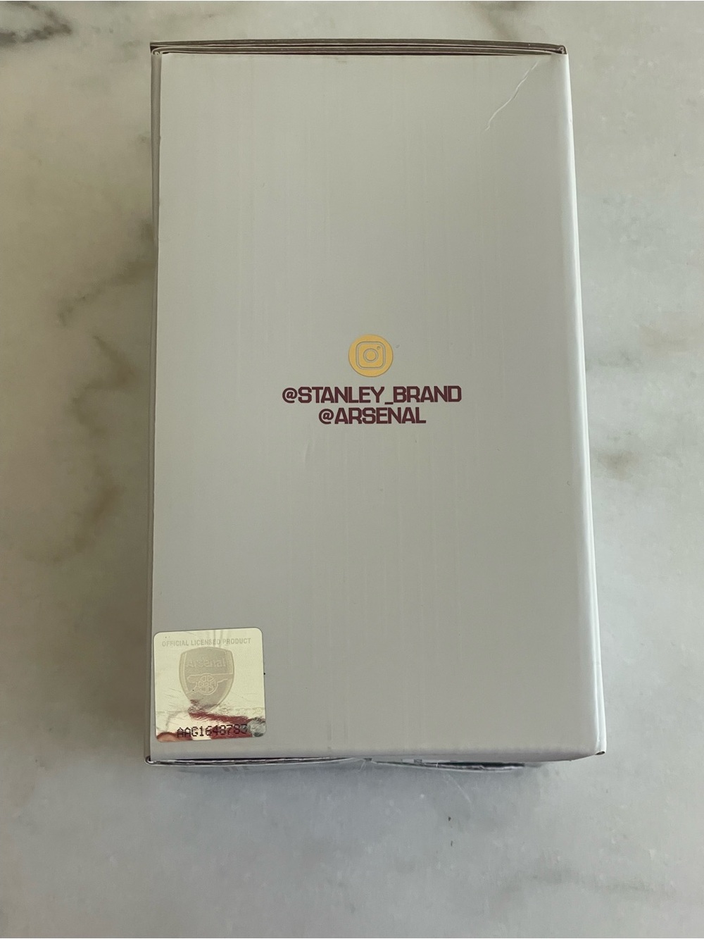 New NIB Stanley x Arsenal White & Gold Travel Tumbler NEW FIFA - Picture 5 of 7